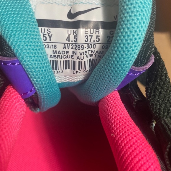 Nike Air Max 95 Hyper Pink/Green/Grape Kids Sneakers- Size 5 Y- 6.5 W - Picture 8 of 10